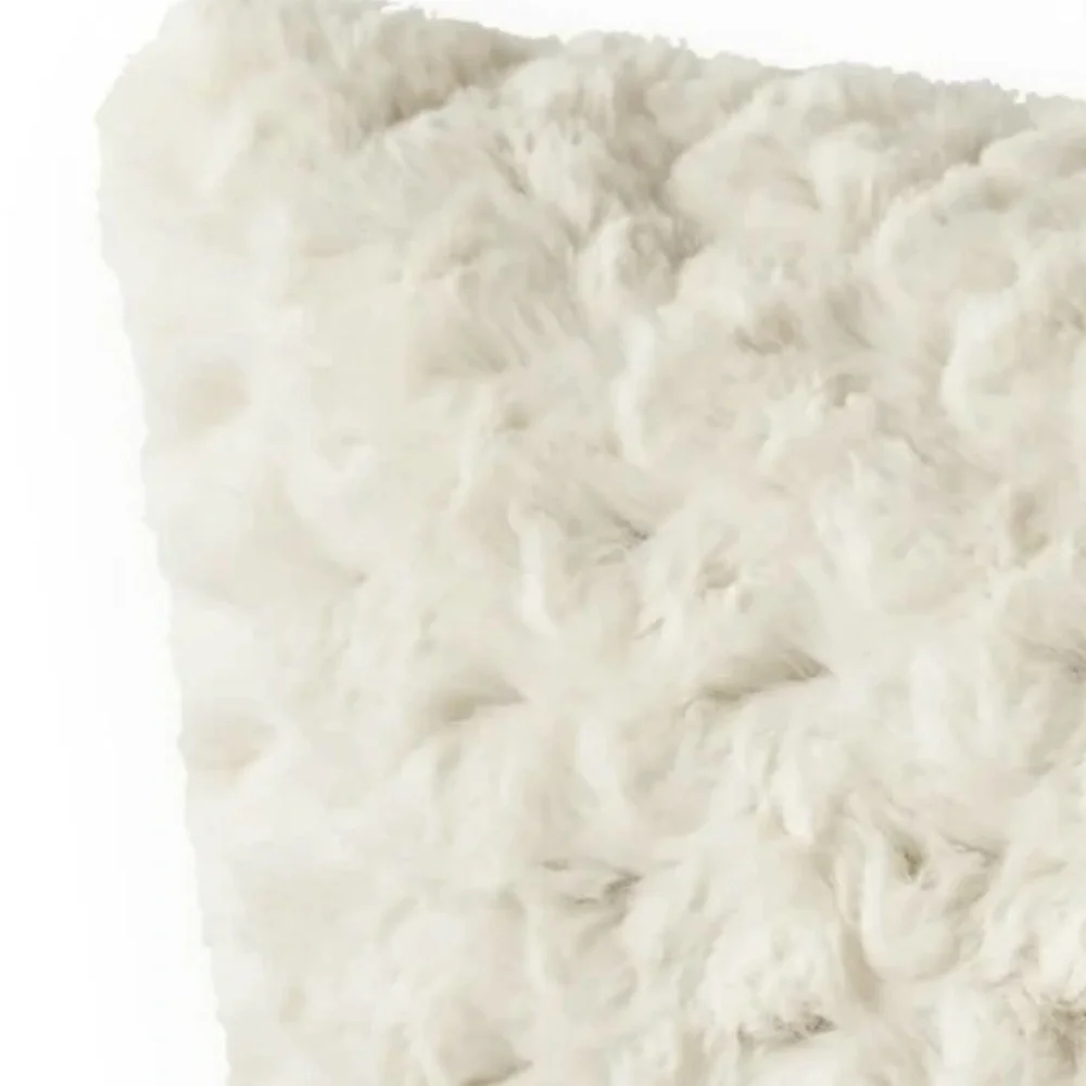 Rosette Plush Decorative Square Throw Pillow